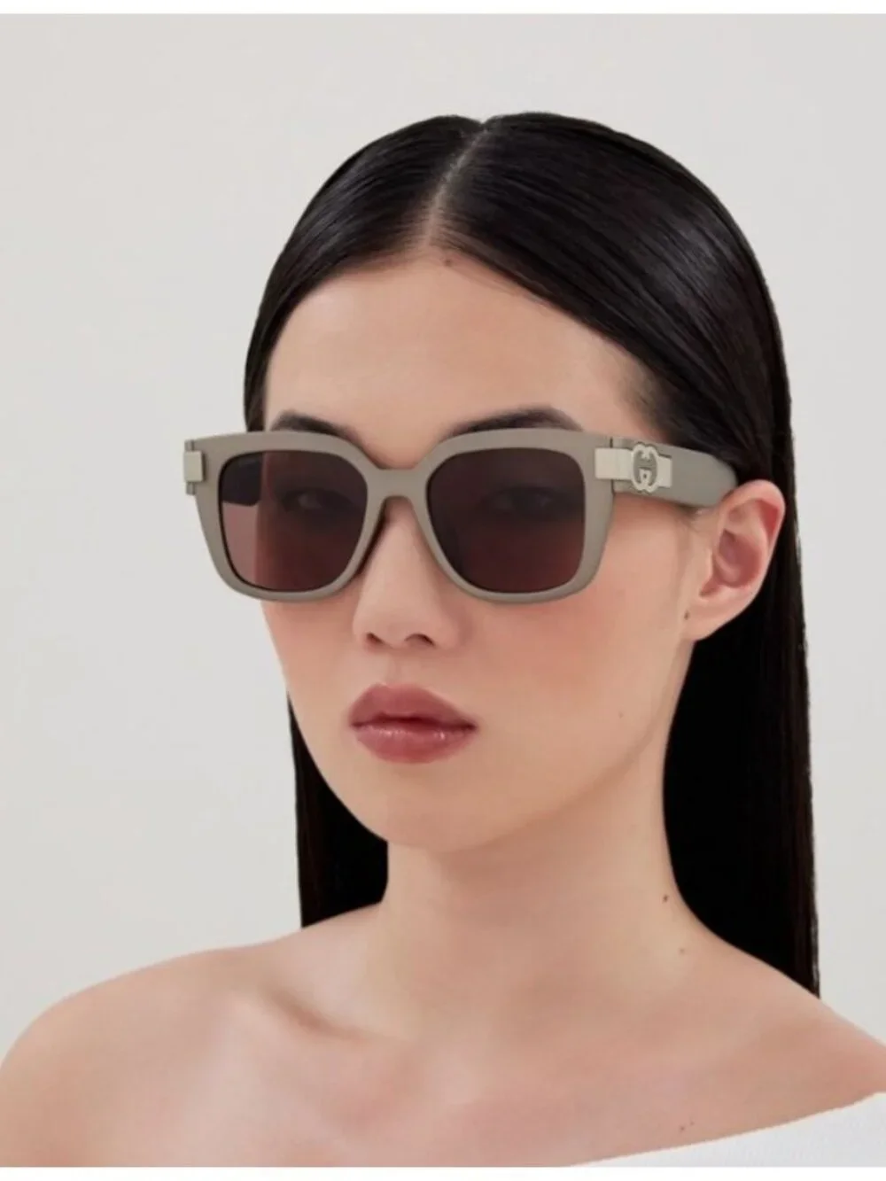 NEW GUCCI GG1690SK 003 GRAY WOMEN SUNGLASSES